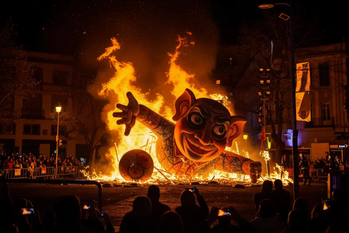 Moño de fallera cosido manteniendo forma y volumen durante las Fallas de Valencia