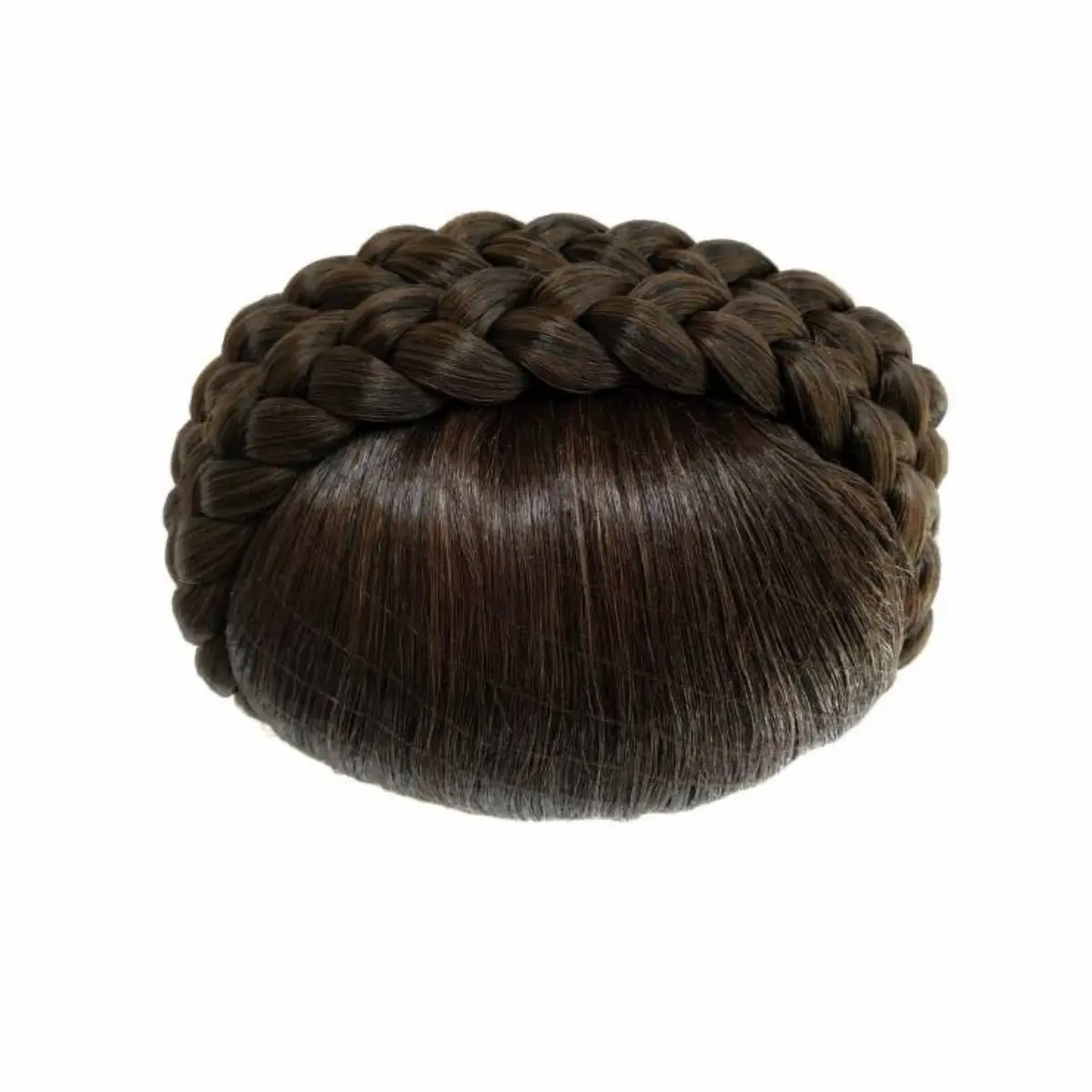 Moño castaña alicantina en fibra listo para colocar en moño alicantina